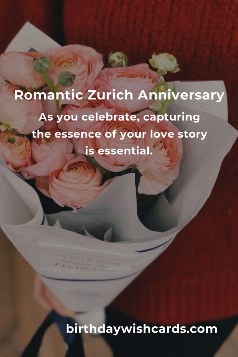 Crafting Unforgettable Memories: A Heartfelt Guide to Planning Your Wedding Anniversary in Zurich