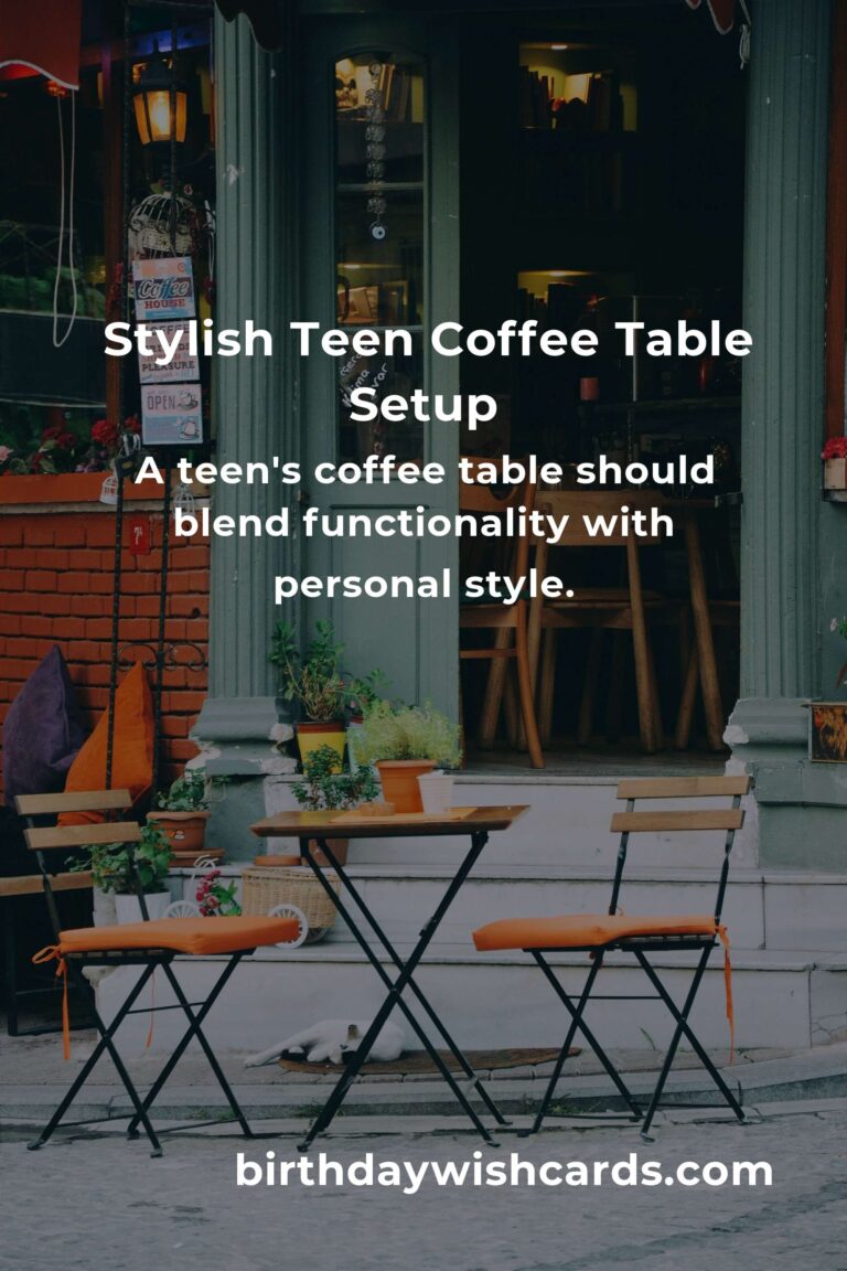 Creating the Perfect Teen Coffee Table: A Blend of Style and Functionality