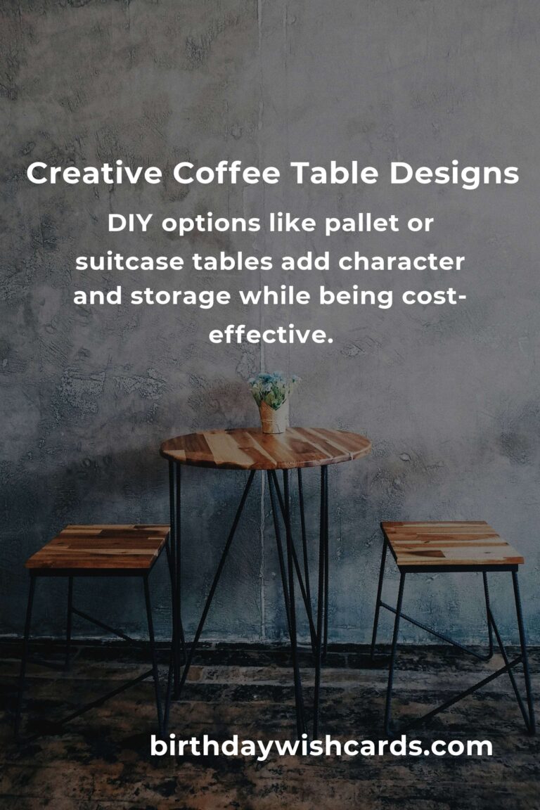 Creative Coffee Table Ideas for Budget Travelers