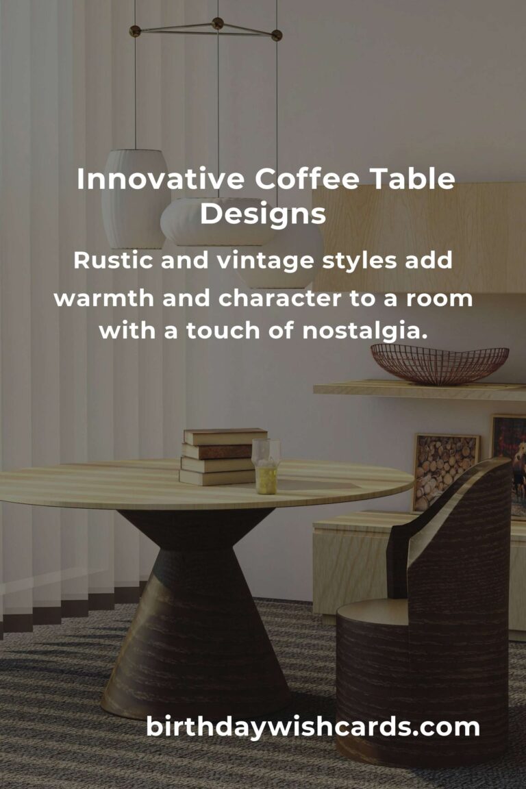 Creative Coffee Table Ideas for Young Adults