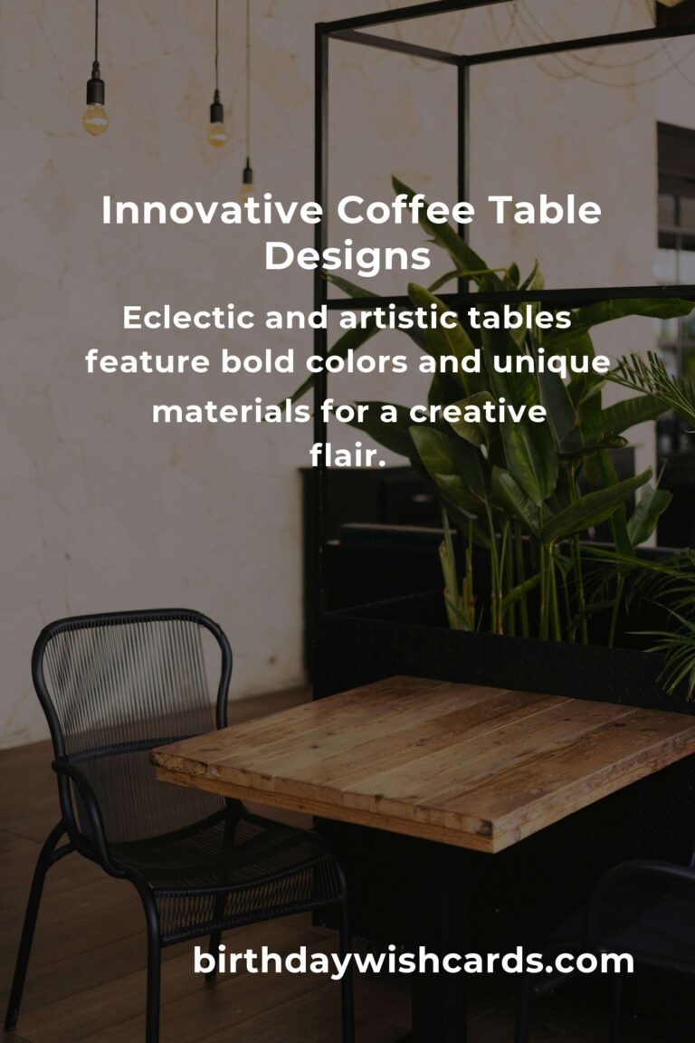 Creative Coffee Table Ideas for Young Adults