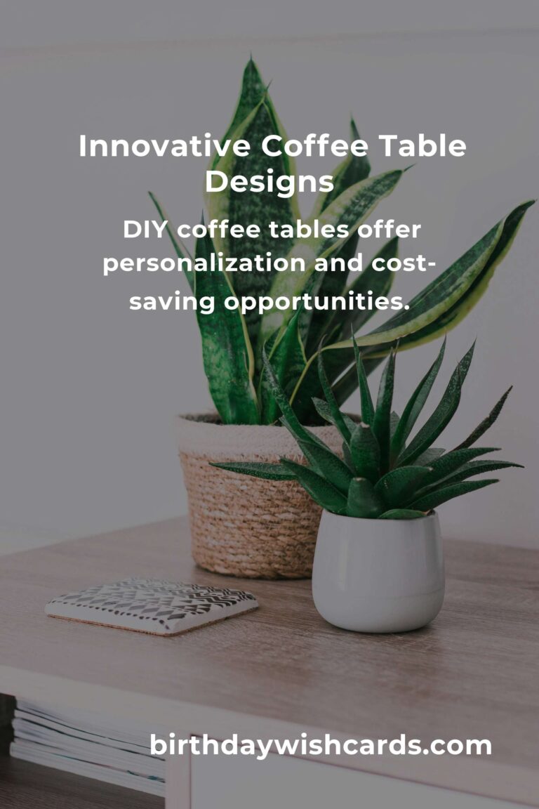 Creative Coffee Table Ideas for Young Adults