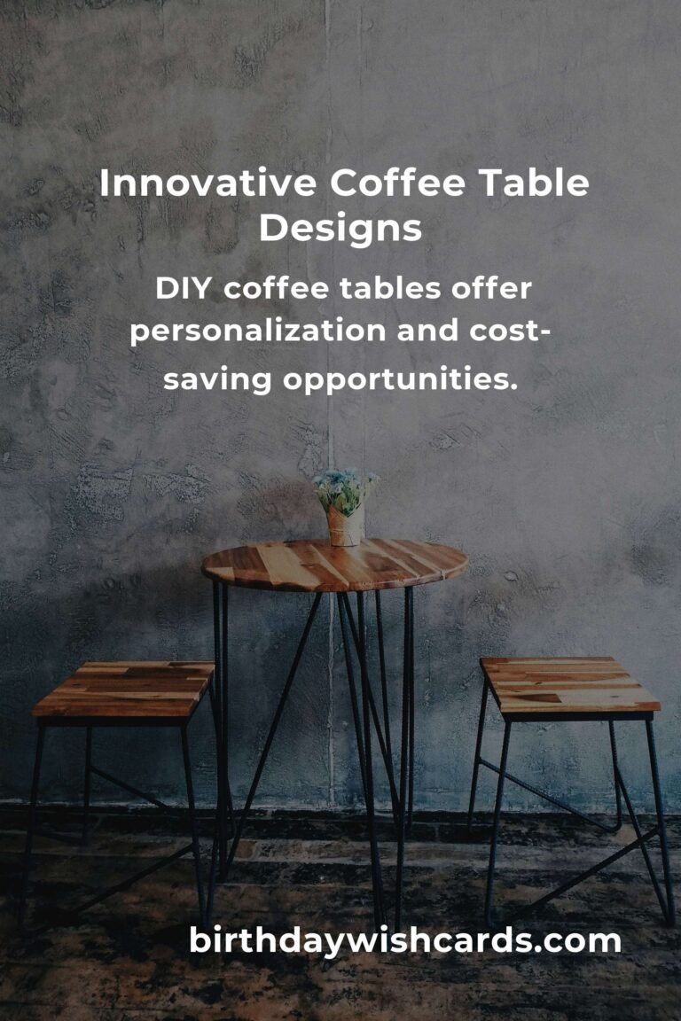 Creative Coffee Table Ideas for Young Adults