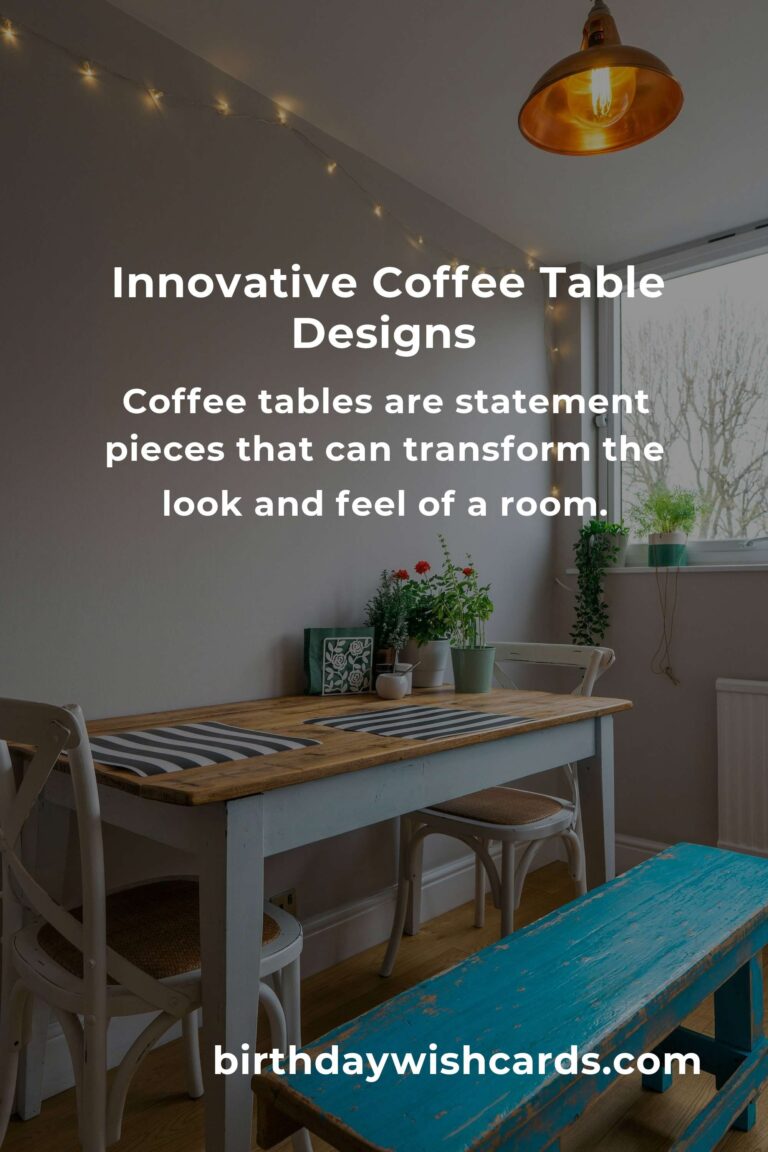 Creative Coffee Table Ideas for Young Adults