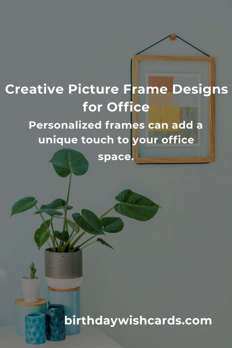 Creative Picture Frame Ideas for Professionals to Elevate Office Decor