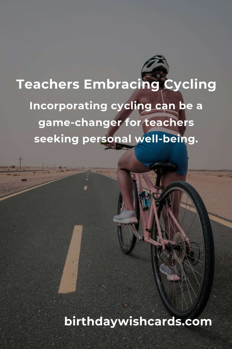 Cycling for Teachers: Pedaling Towards a Healthier and Happier You