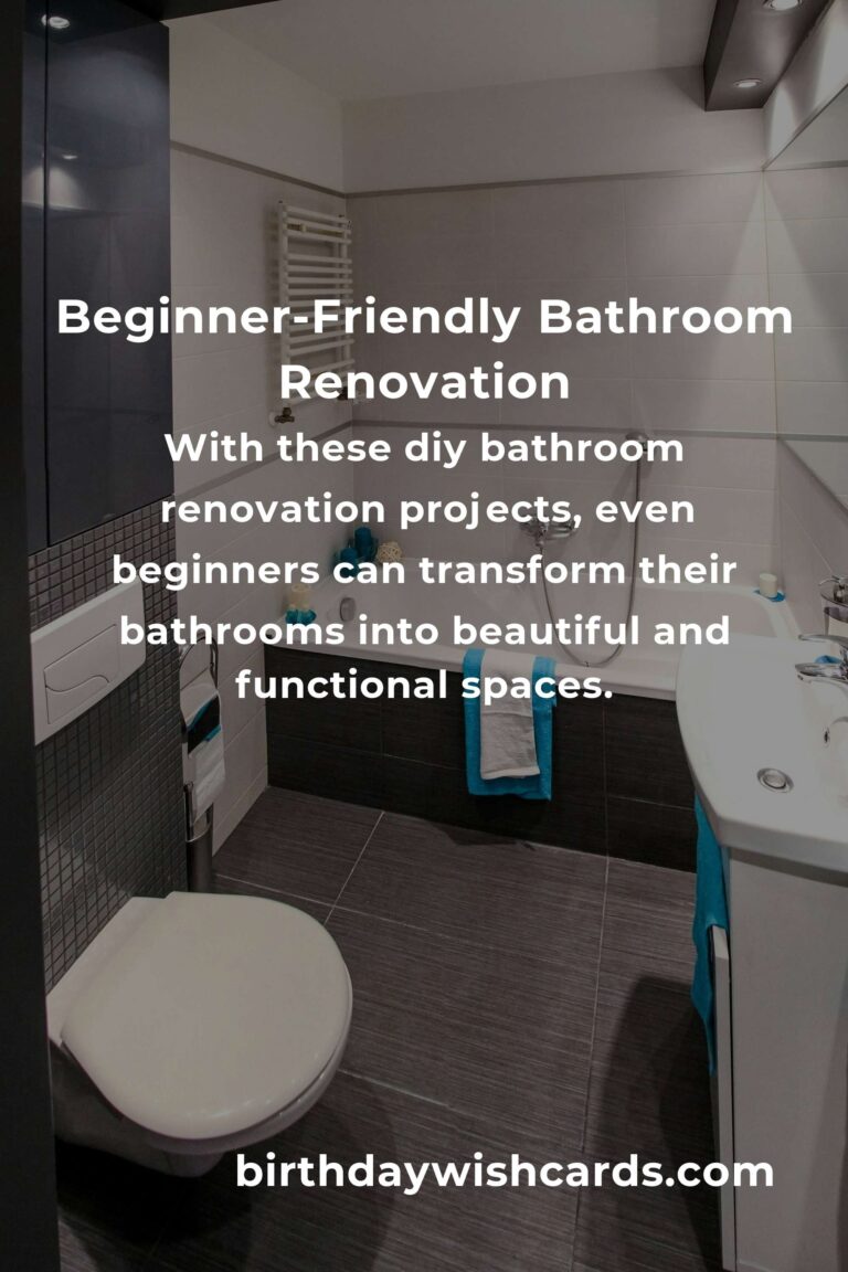 DIY Bathroom Renovation Projects for Beginners: Transform Your Space with Ease