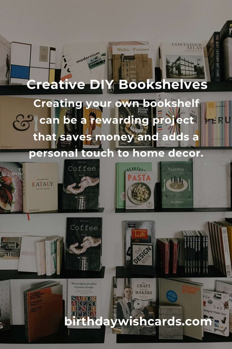 DIY Bookshelf Projects for Beginners: Easy and Creative Ideas