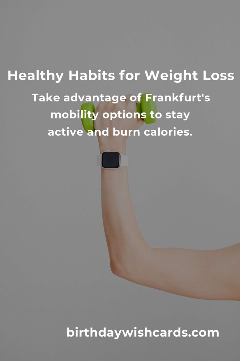 Daily Habits for Effective Weight Loss in Frankfurt