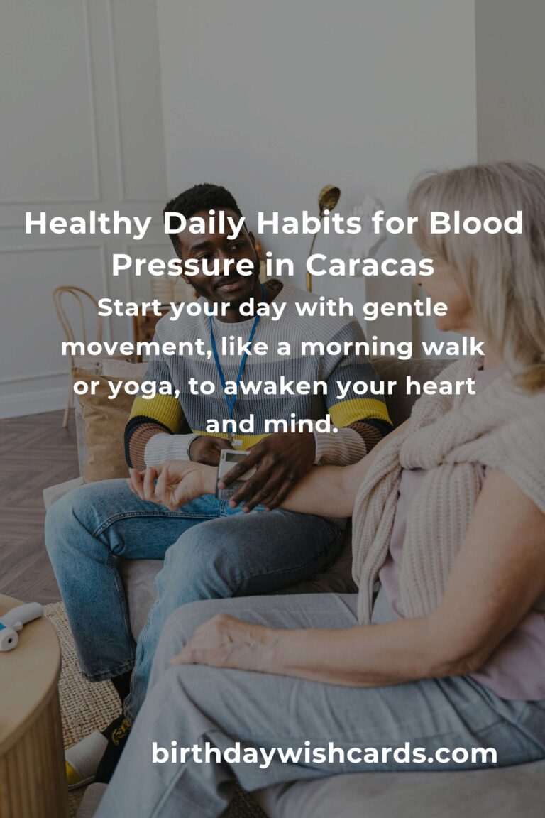 Daily Habits for Healthy Blood Pressure in Caracas: Embracing Wellness in the Heart of Venezuela