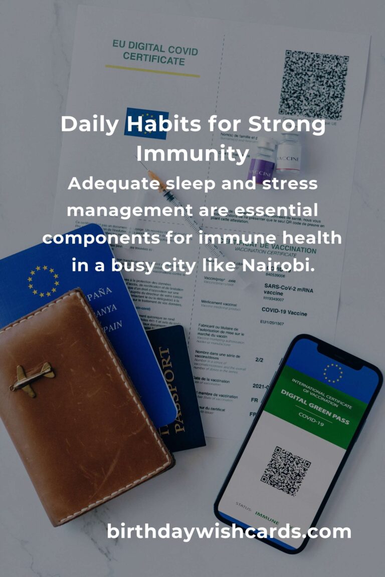 Daily Habits to Boost Your Immune System in Nairobi