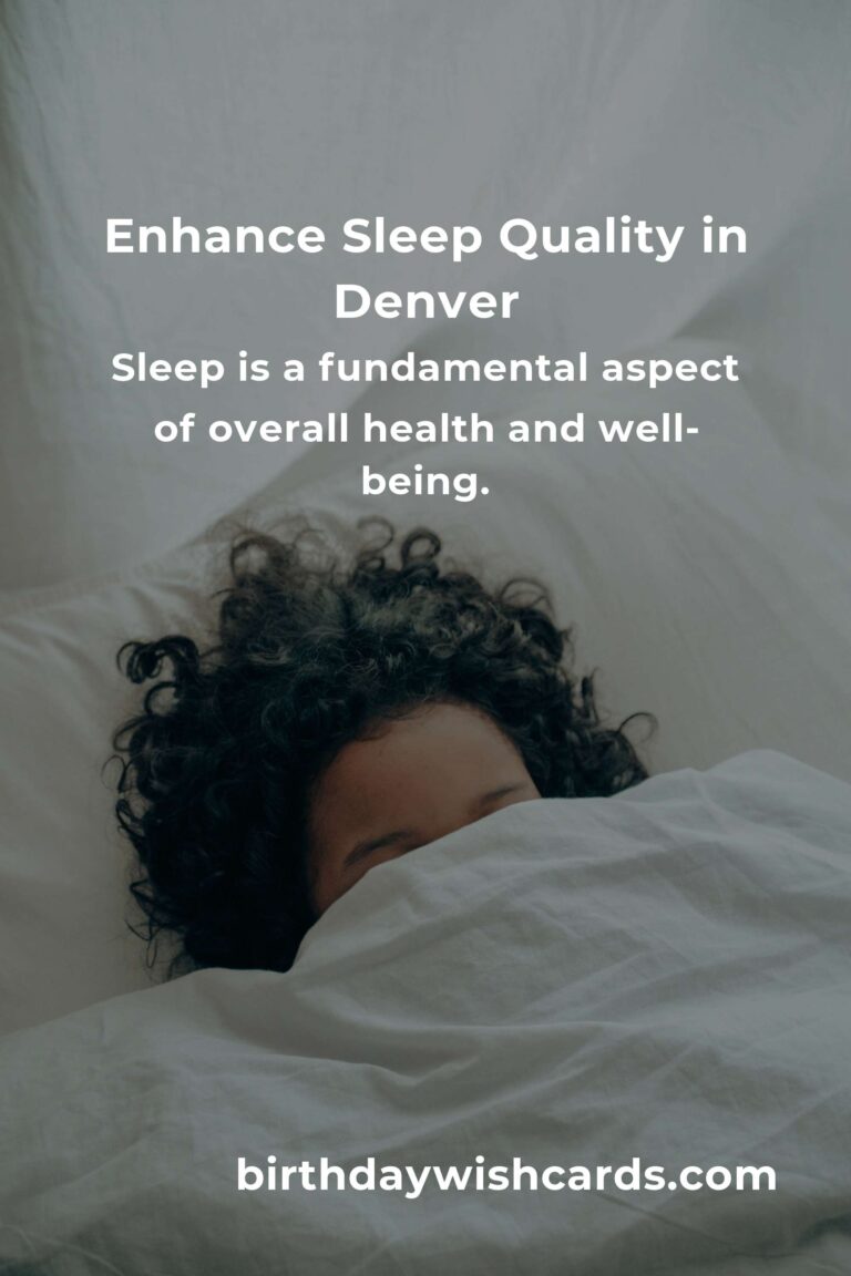 Daily Habits to Enhance Sleep Quality in Denver