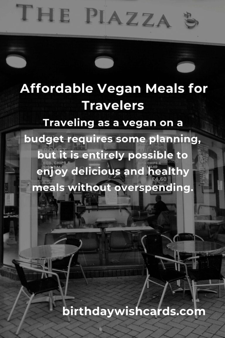 Delicious and Affordable Vegan Meals for Budget Travelers