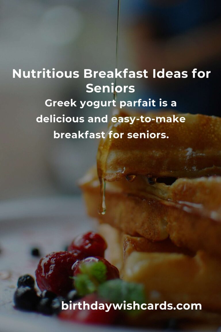 Delicious and Nutritious Healthy Breakfast Recipes for Seniors