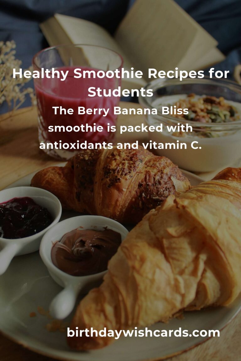 Delicious and Nutritious: Healthy Smoothie Recipes for Students