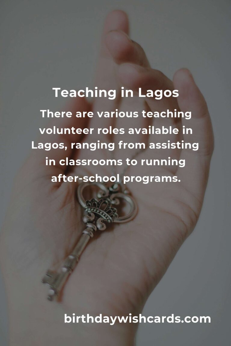 Discover Exciting Teaching Volunteer Opportunities in Lagos