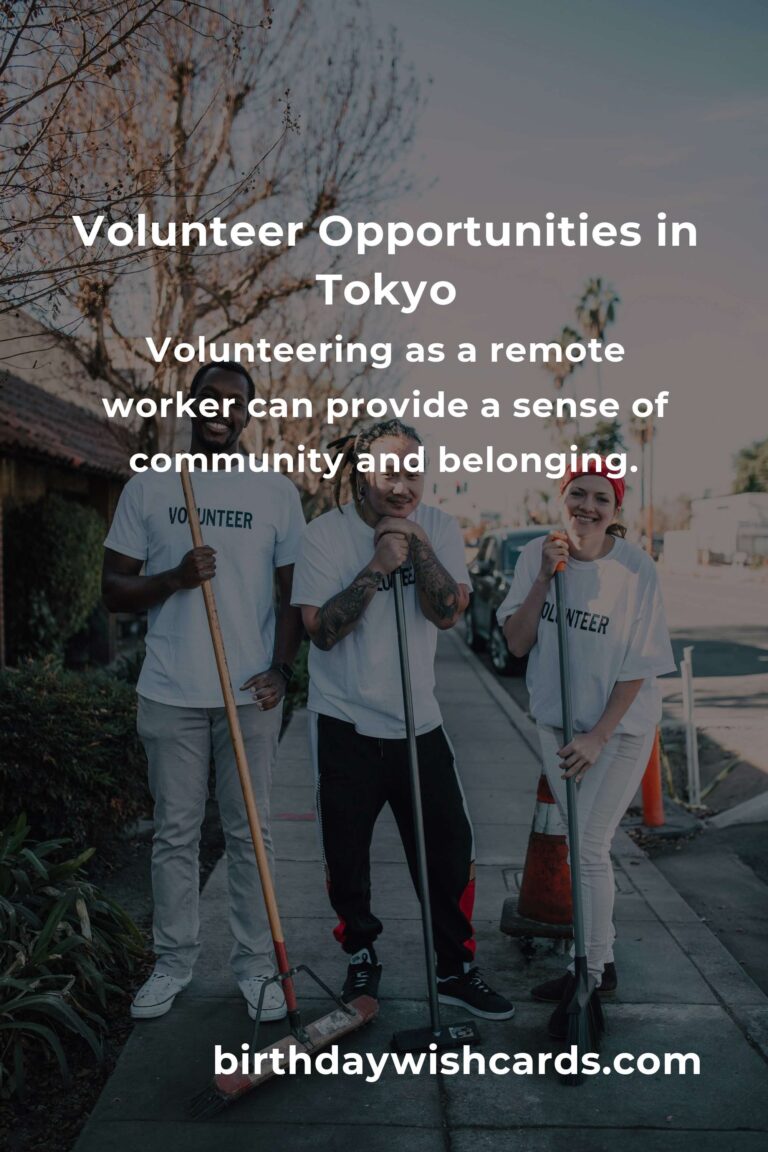 Discover Exciting Volunteer Opportunities for Remote Workers in Tokyo