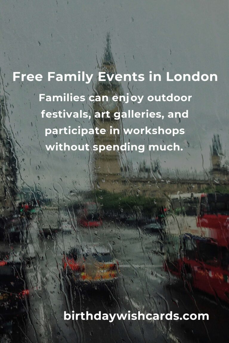 Discover Free Events in London for Families This Month
