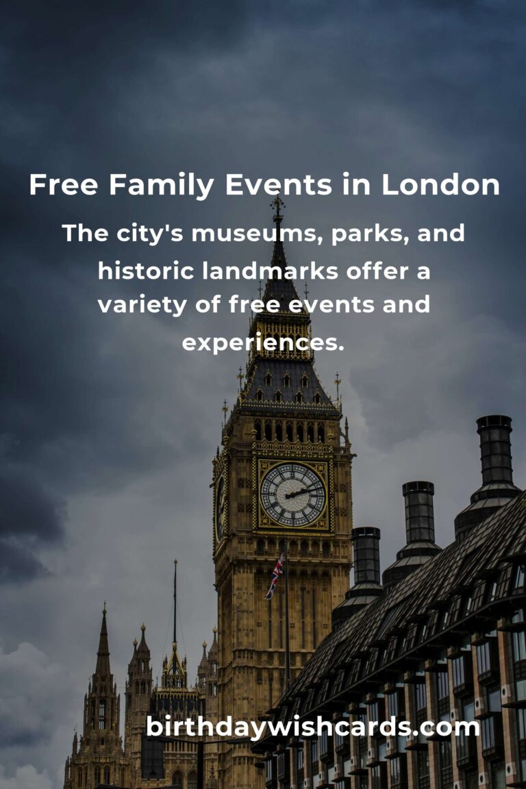 Discover Free Events in London for Families This Month