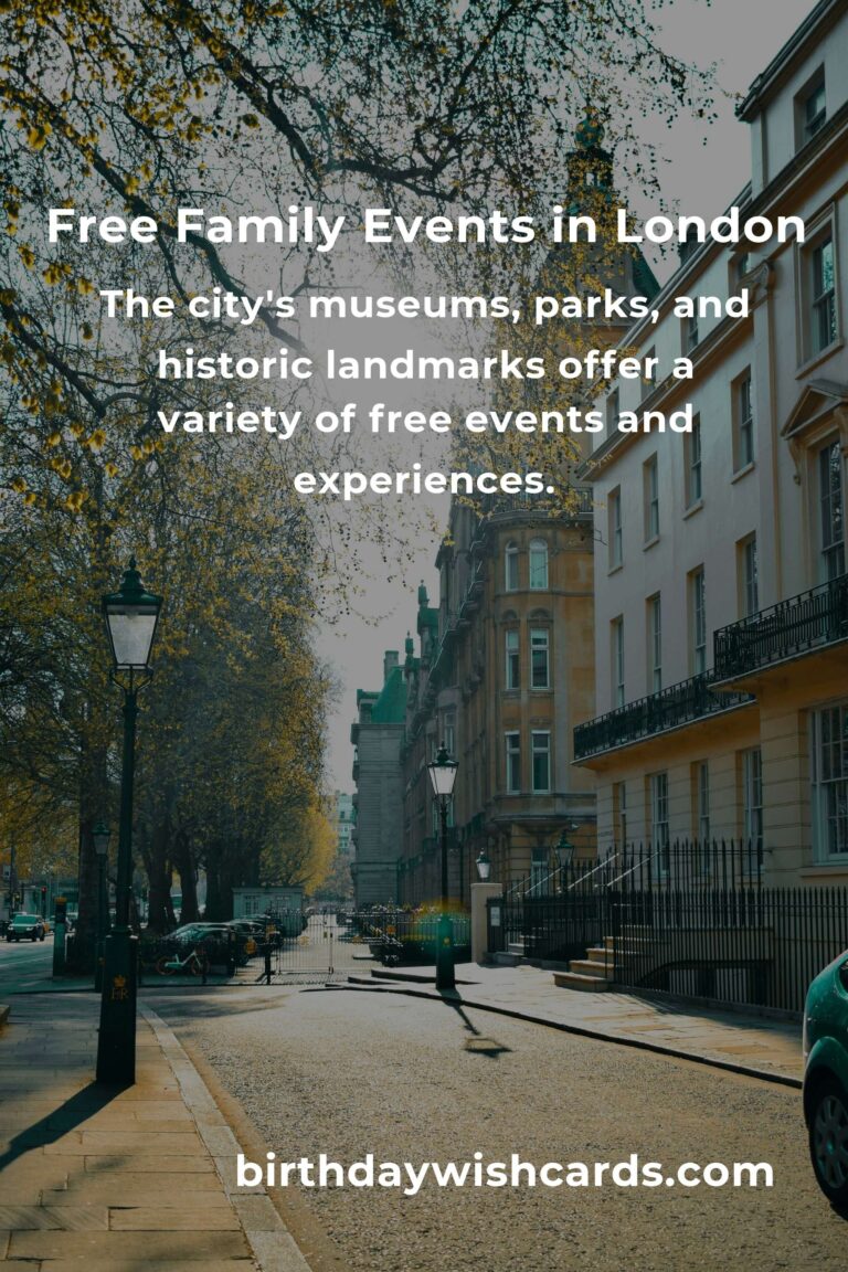 Discover Free Events in London for Families This Month
