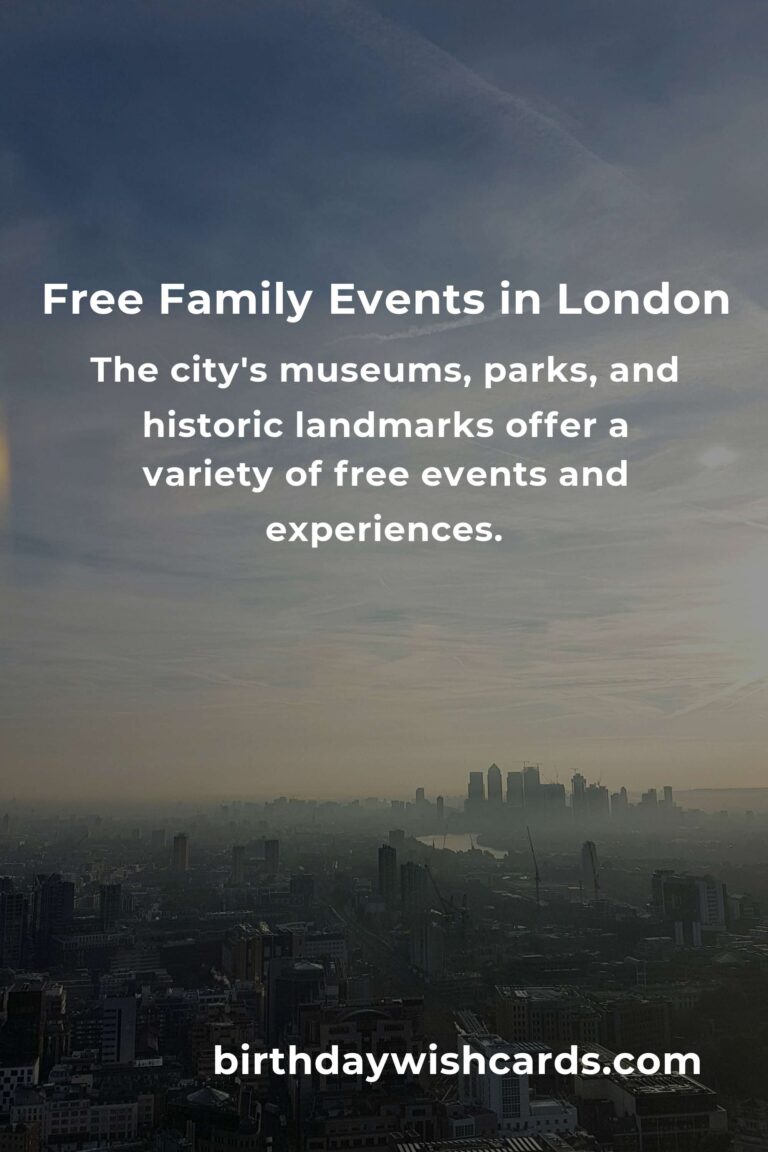 Discover Free Events in London for Families This Month