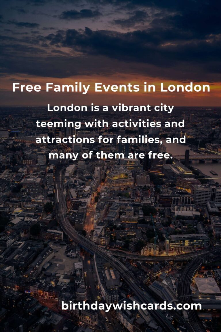 Discover Free Events in London for Families This Month