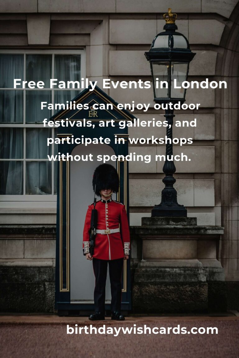 Discover Free Events in London for Families This Month