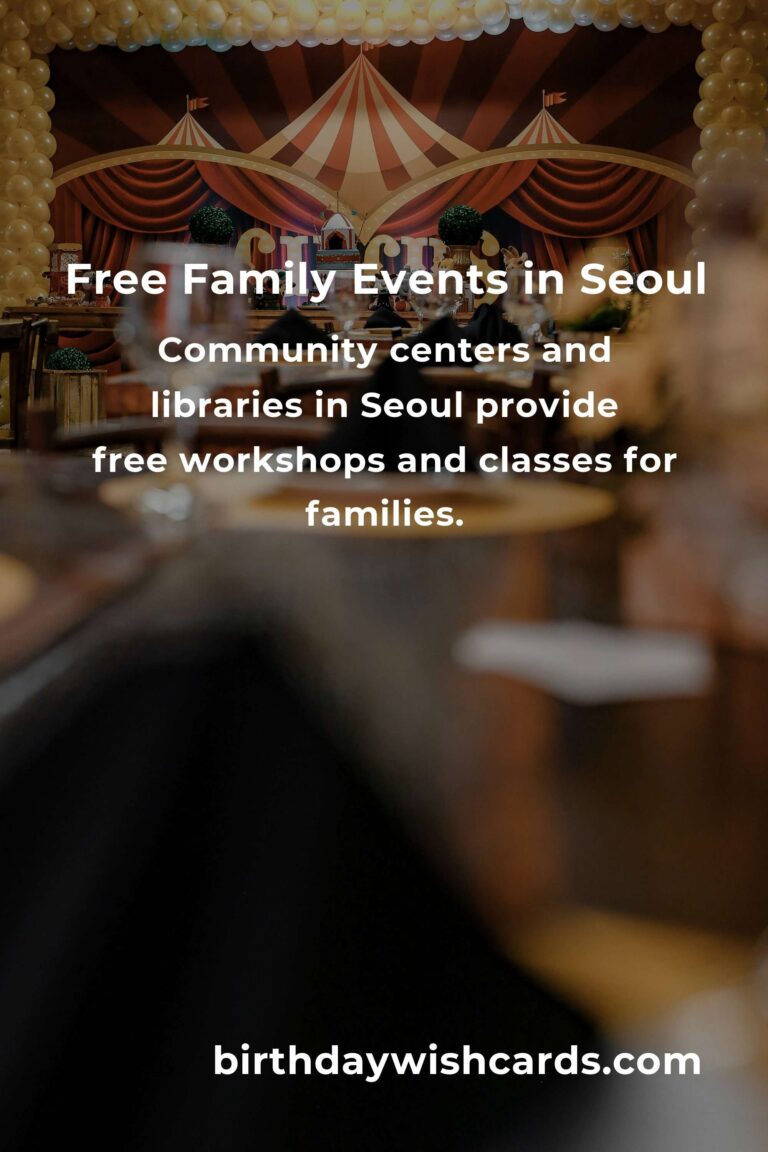Discover Free Events in Seoul for Families This Month