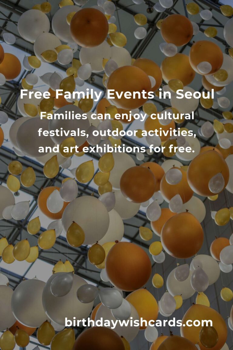 Discover Free Events in Seoul for Families This Month