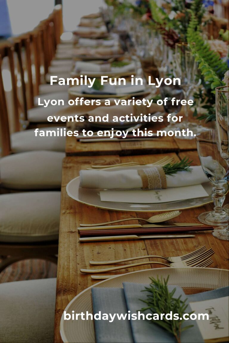 Discover Free Family Events in Lyon This Month