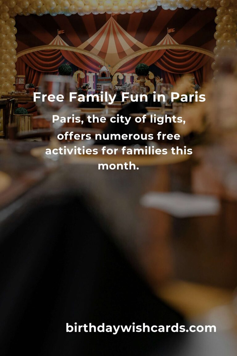 Discover Free Family Events in Paris This Month