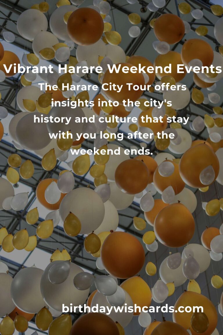 Discover Heartfelt Connections: Top Local Events in Harare This Weekend