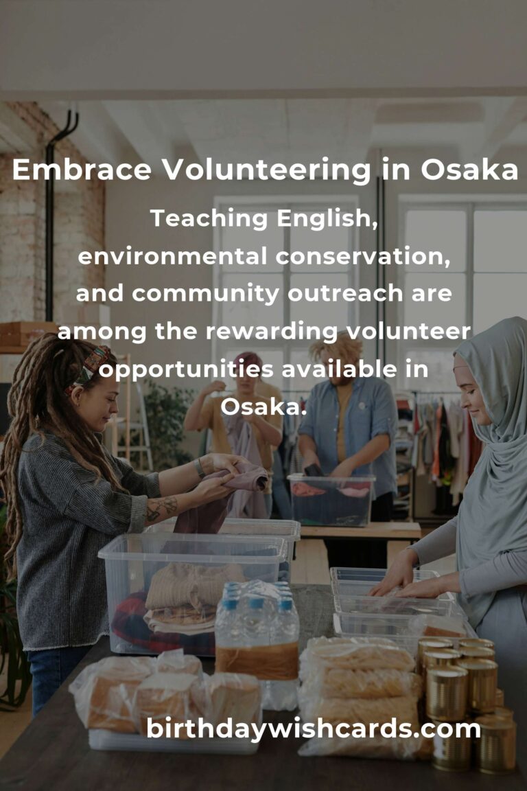 Discover Heartfelt Volunteer Opportunities for Digital Nomads in Osaka