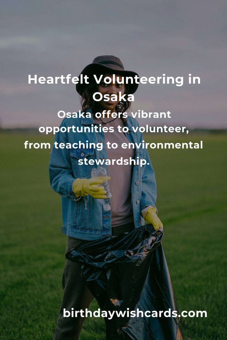 Discover Heartfelt Volunteer Opportunities for Retirees in Osaka