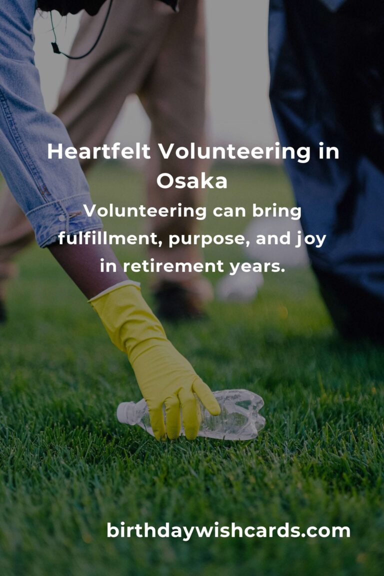 Discover Heartfelt Volunteer Opportunities for Retirees in Osaka