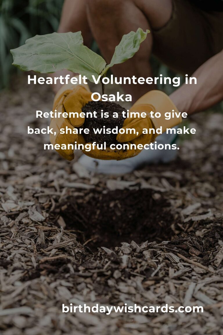 Discover Heartfelt Volunteer Opportunities for Retirees in Osaka