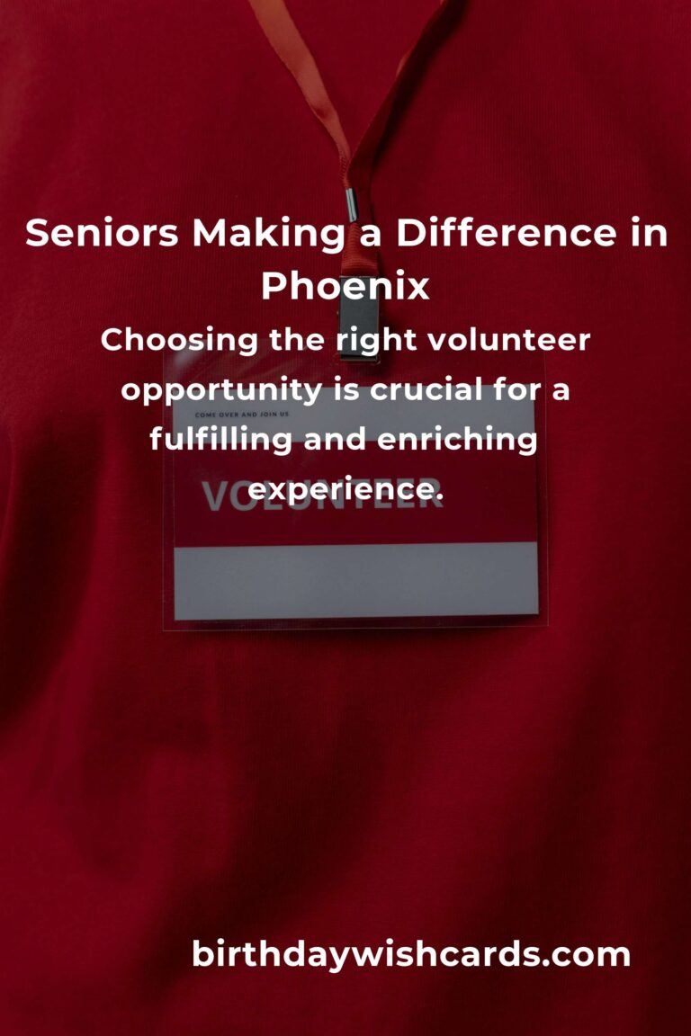 Discover Heartfelt Volunteer Opportunities for Seniors in Phoenix