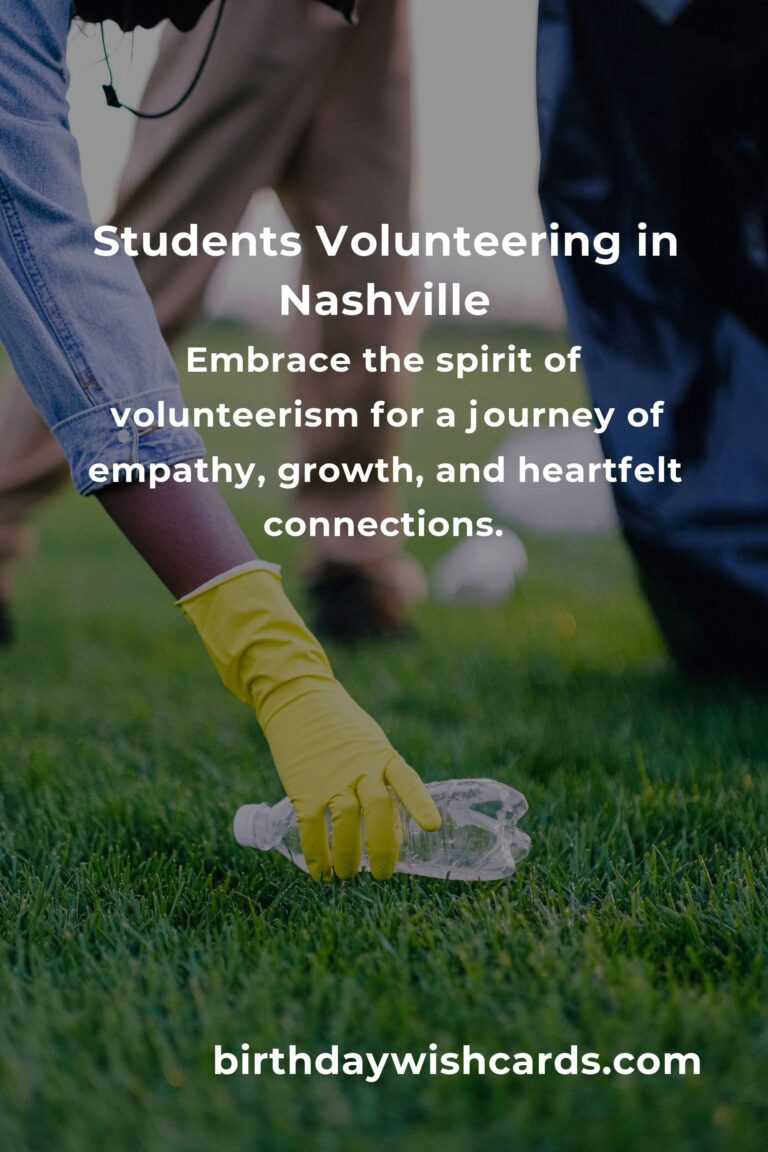 Discover Heartfelt Volunteer Opportunities for Students in Nashville