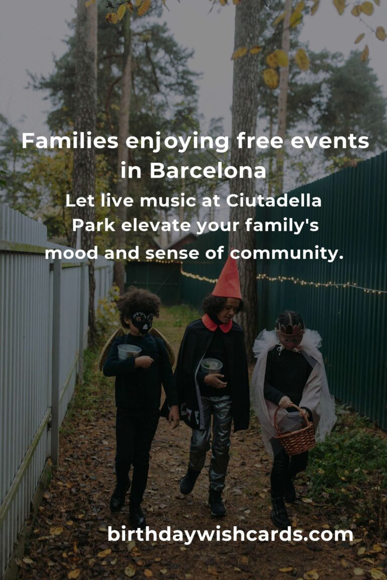 Discover Heartwarming Free Events in Barcelona for Families This Month