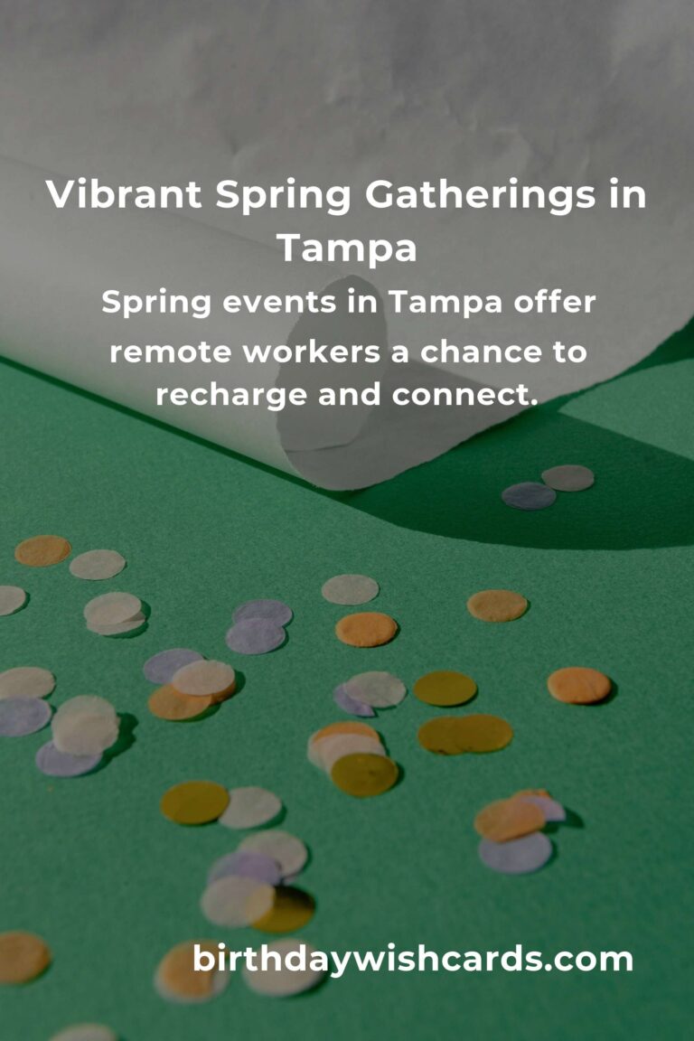 Discover Heartwarming Spring Events in Tampa Perfect for Remote Workers