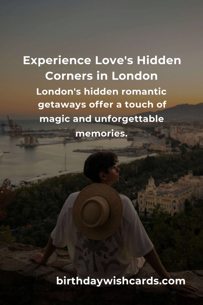 Discover London's Hidden Romantic Getaways: Unveil Love's Secret Corners