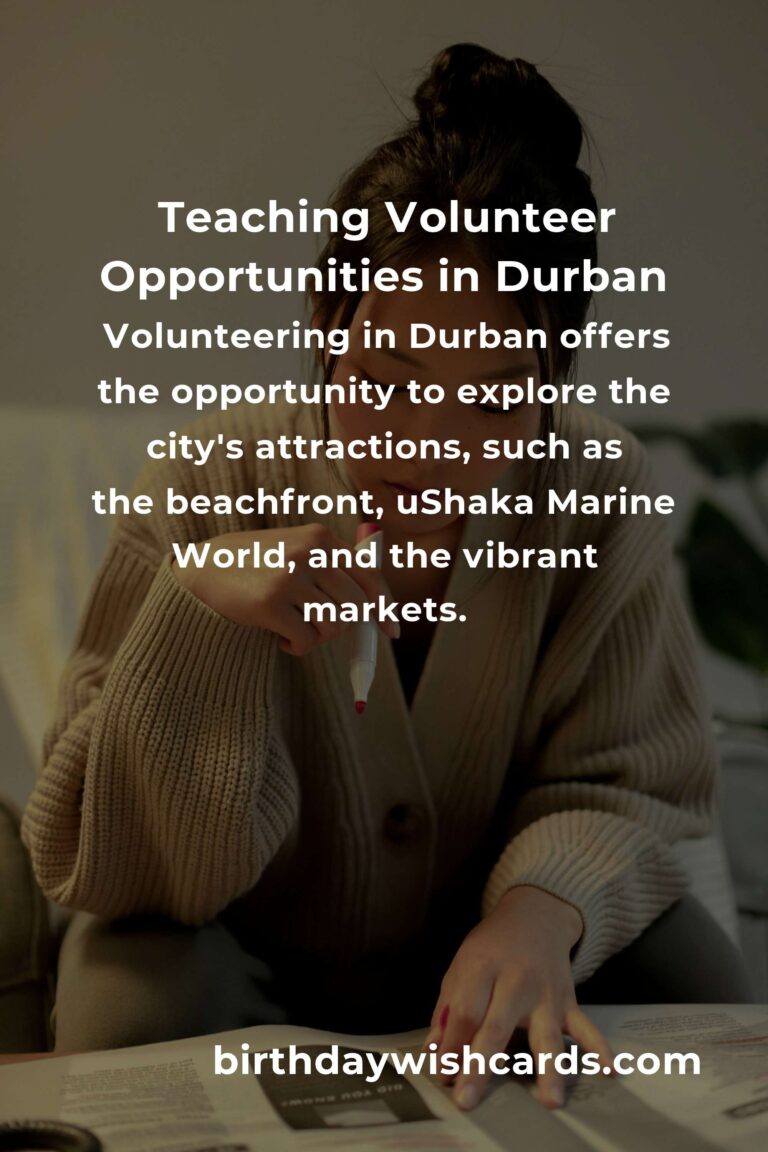 Discover Rewarding Teaching Volunteer Opportunities in Durban