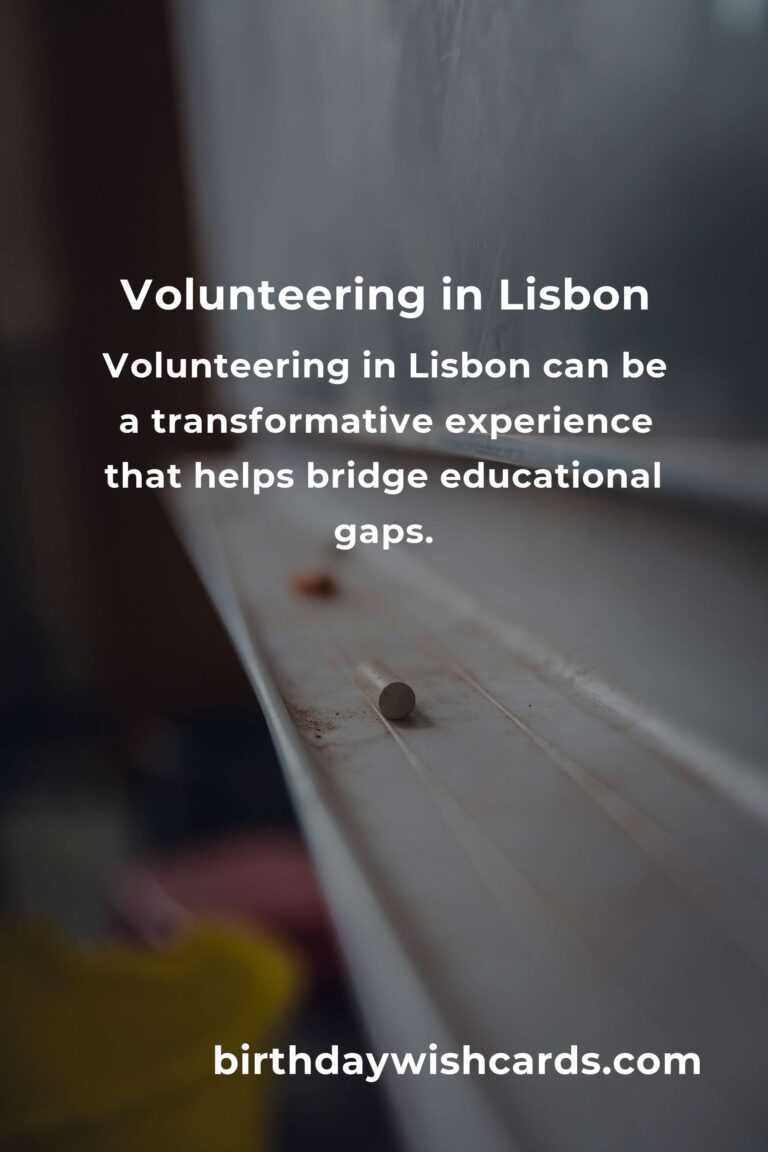 Discover Rewarding Teaching Volunteer Opportunities in Lisbon