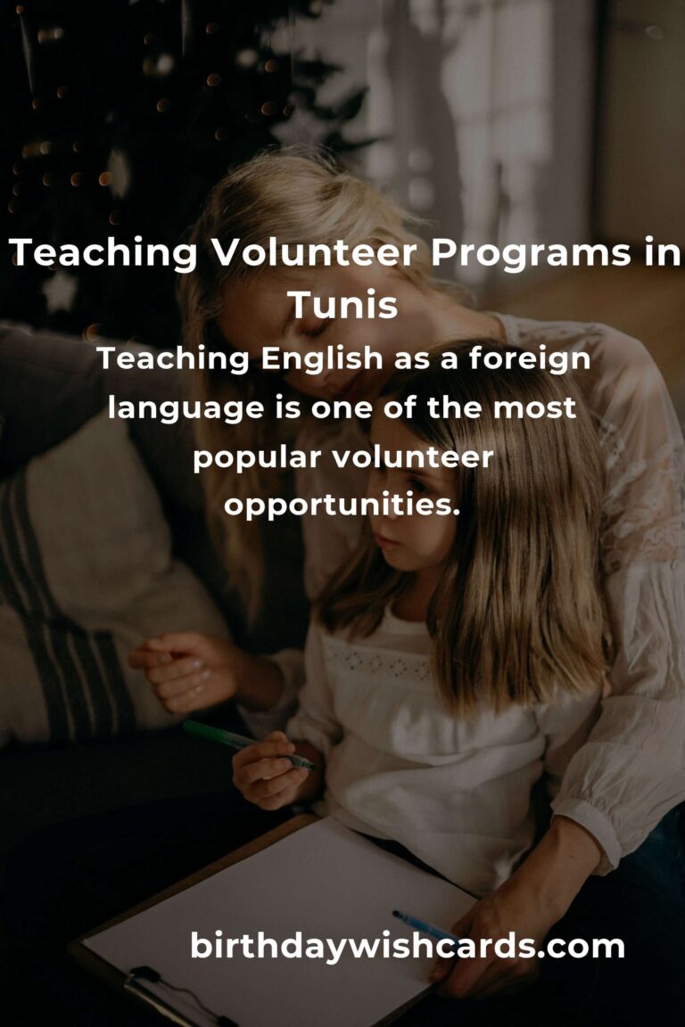 Discover Rewarding Teaching Volunteer Opportunities in Tunis