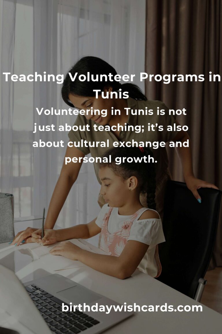 Discover Rewarding Teaching Volunteer Opportunities in Tunis