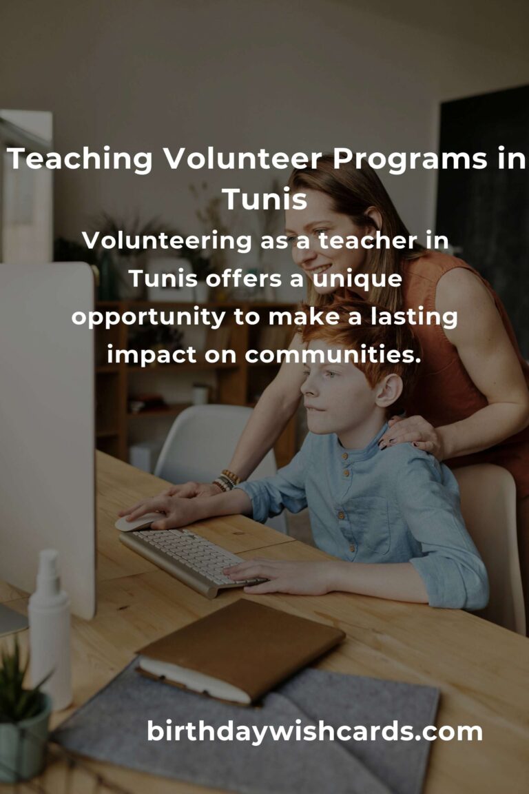 Discover Rewarding Teaching Volunteer Opportunities in Tunis