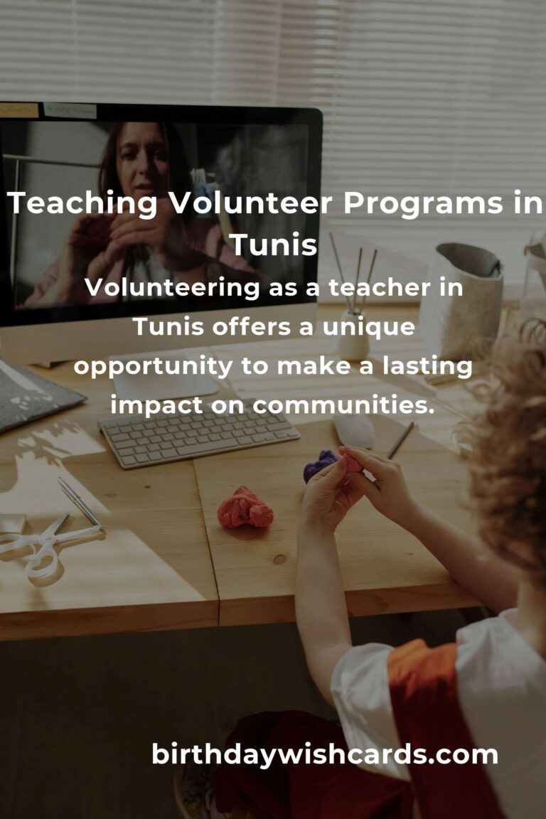 Discover Rewarding Teaching Volunteer Opportunities in Tunis