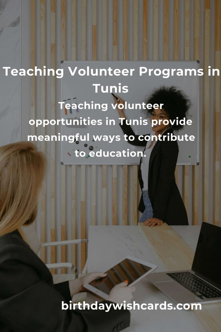 Discover Rewarding Teaching Volunteer Opportunities in Tunis