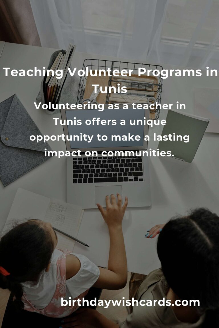 Discover Rewarding Teaching Volunteer Opportunities in Tunis