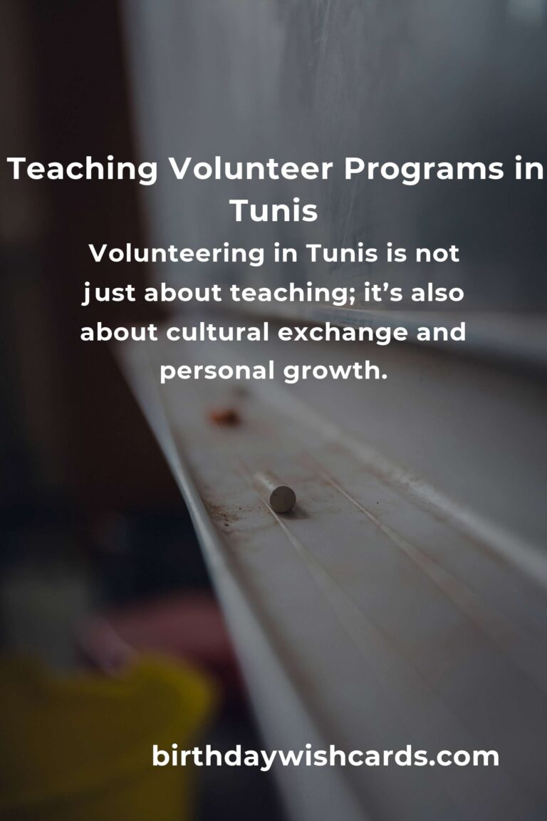 Discover Rewarding Teaching Volunteer Opportunities in Tunis